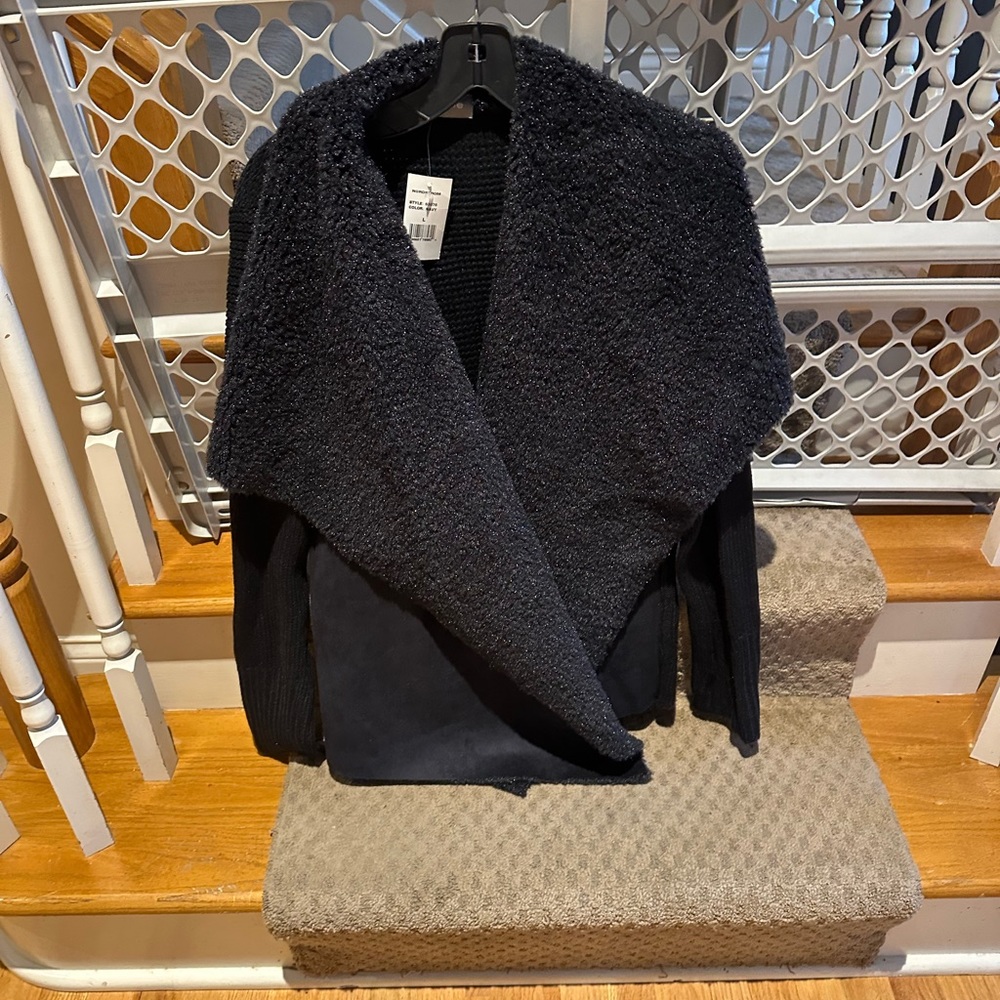 Bagatelle Faux Shearling Sweater Jacket
